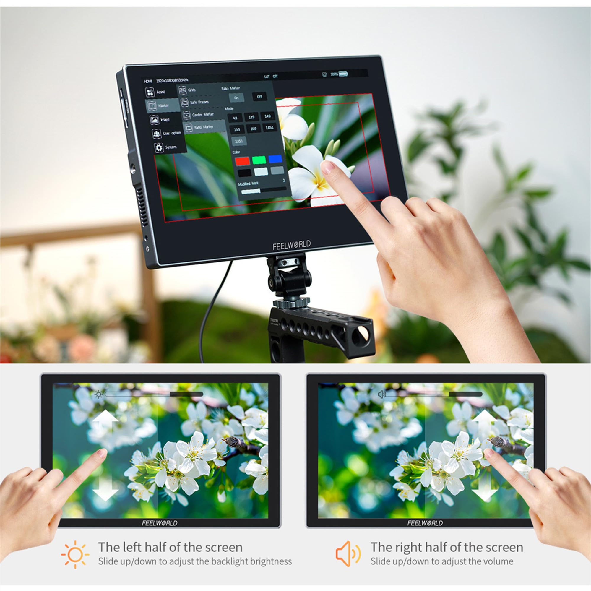 Amazon | FEELWORLD S10 カメラビデオ モニター 10.1インチ タッチ